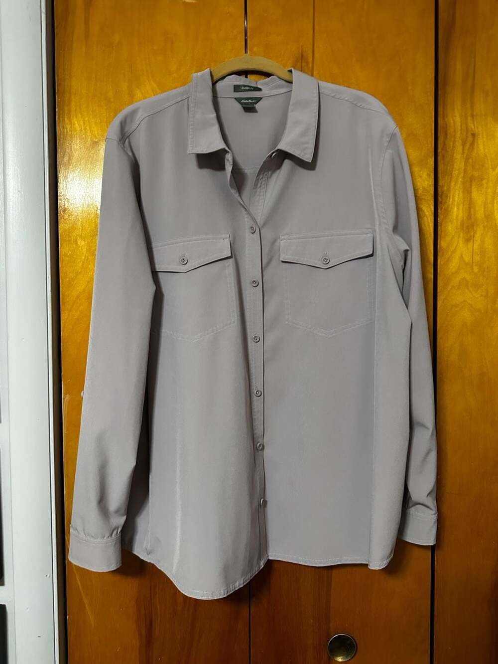 Eddie Bauer Classic Fit Long Sleeve Shirt Purple